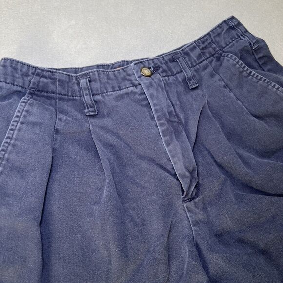 Durable Goods Women's Chino Camp Shorts Size 4 Navy Pleated Cotton - Picture 2 of 8